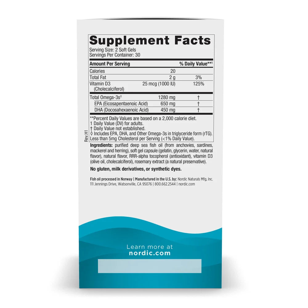 Nordic Naturals- Omega + Vitamin D