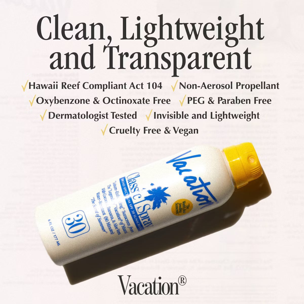 Vacation Sunscreen- Classic Spray SPF 30