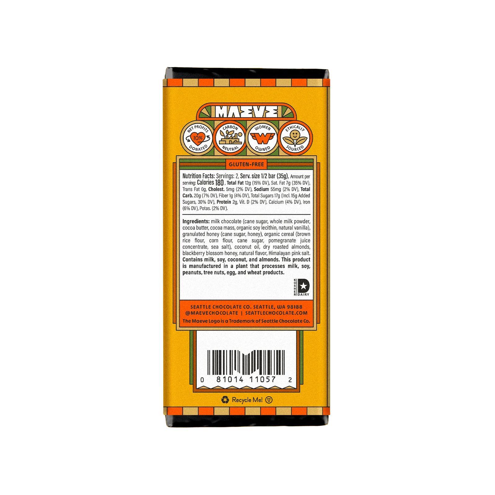 Maeve - Honey Nutty Ohs Truffle Bar (2.5 oz)