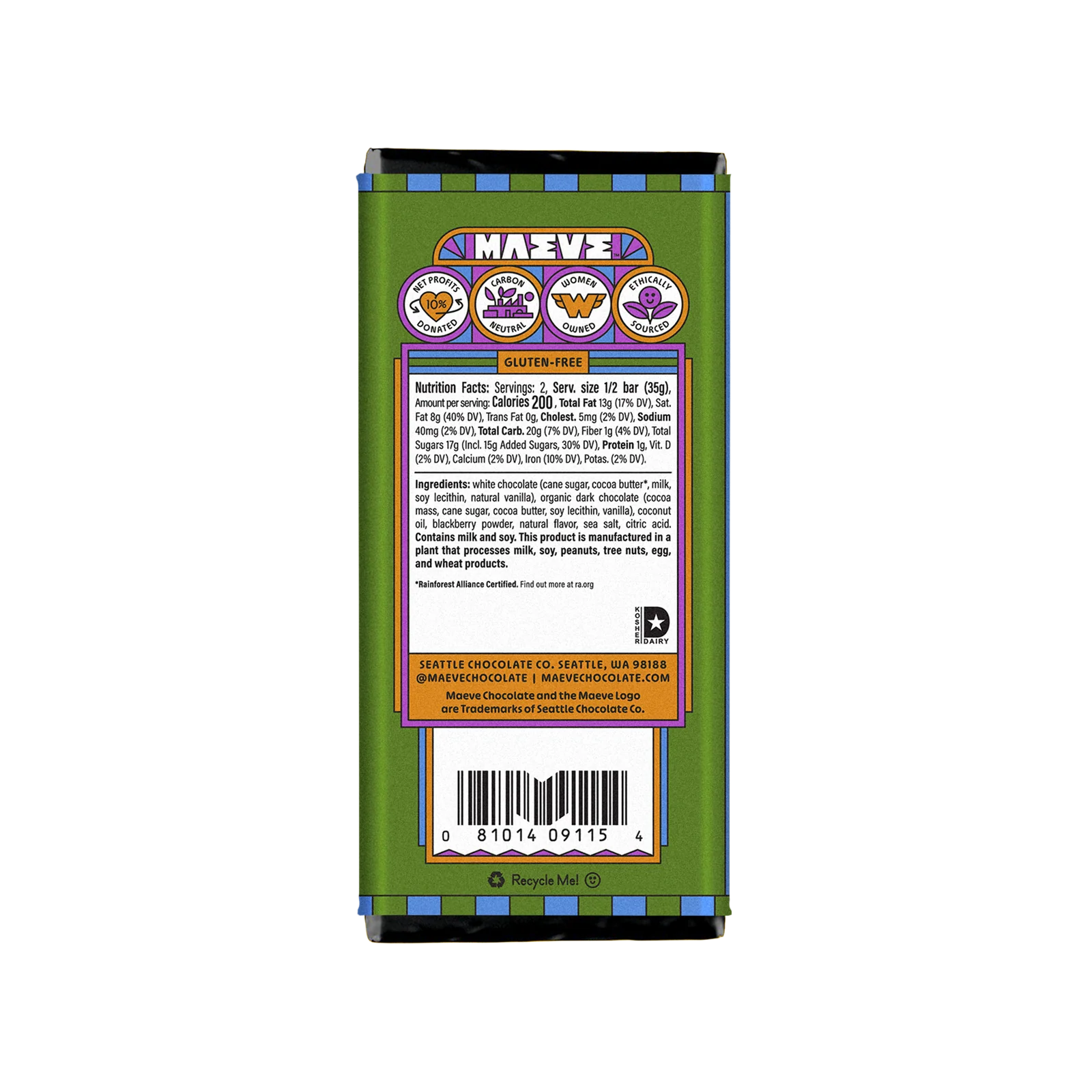 Maeve - Hungry Blackberry Truffle Bar (2.5 oz)
