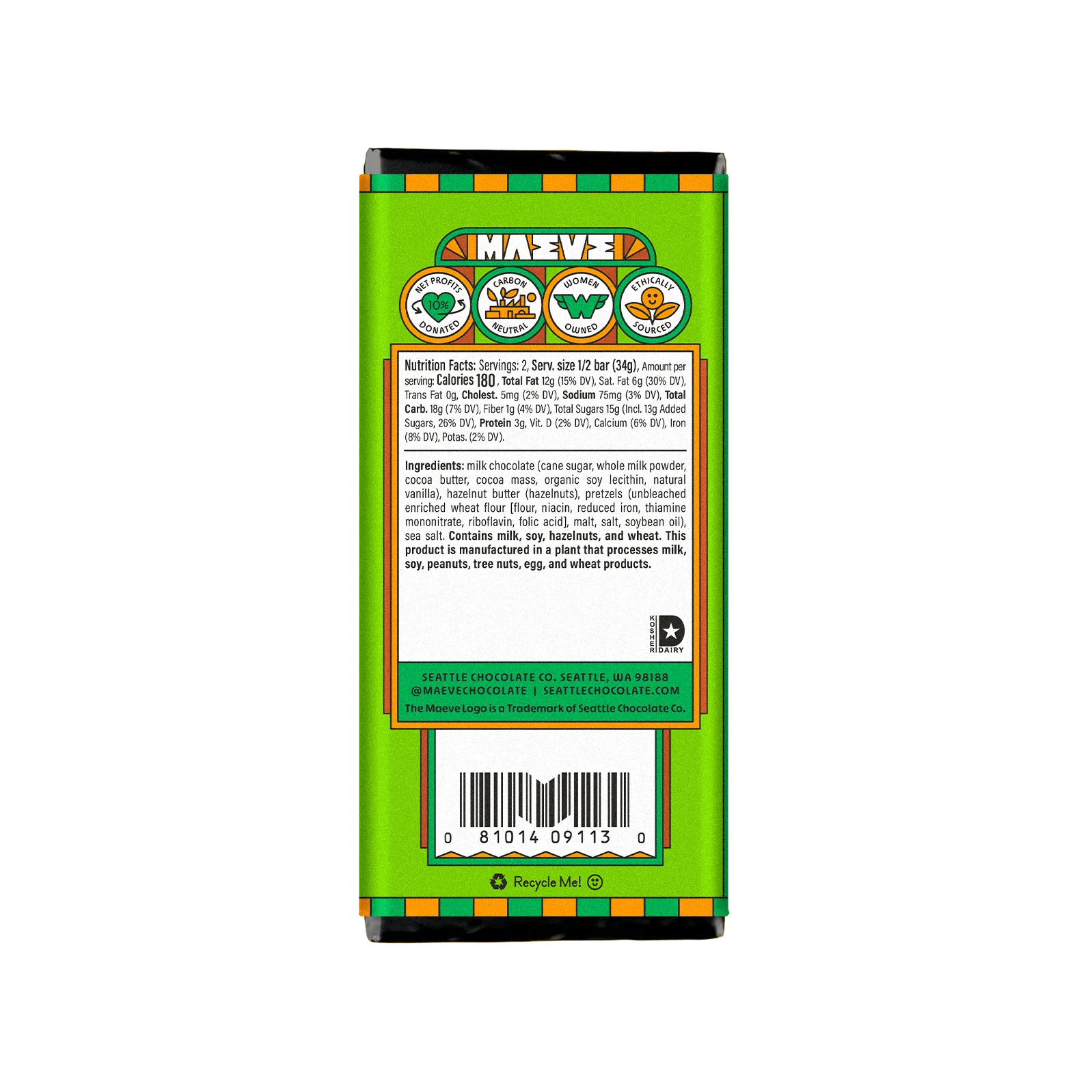 Maeve - Nutbutter Pretzel Truffle Bar (2.4 oz)