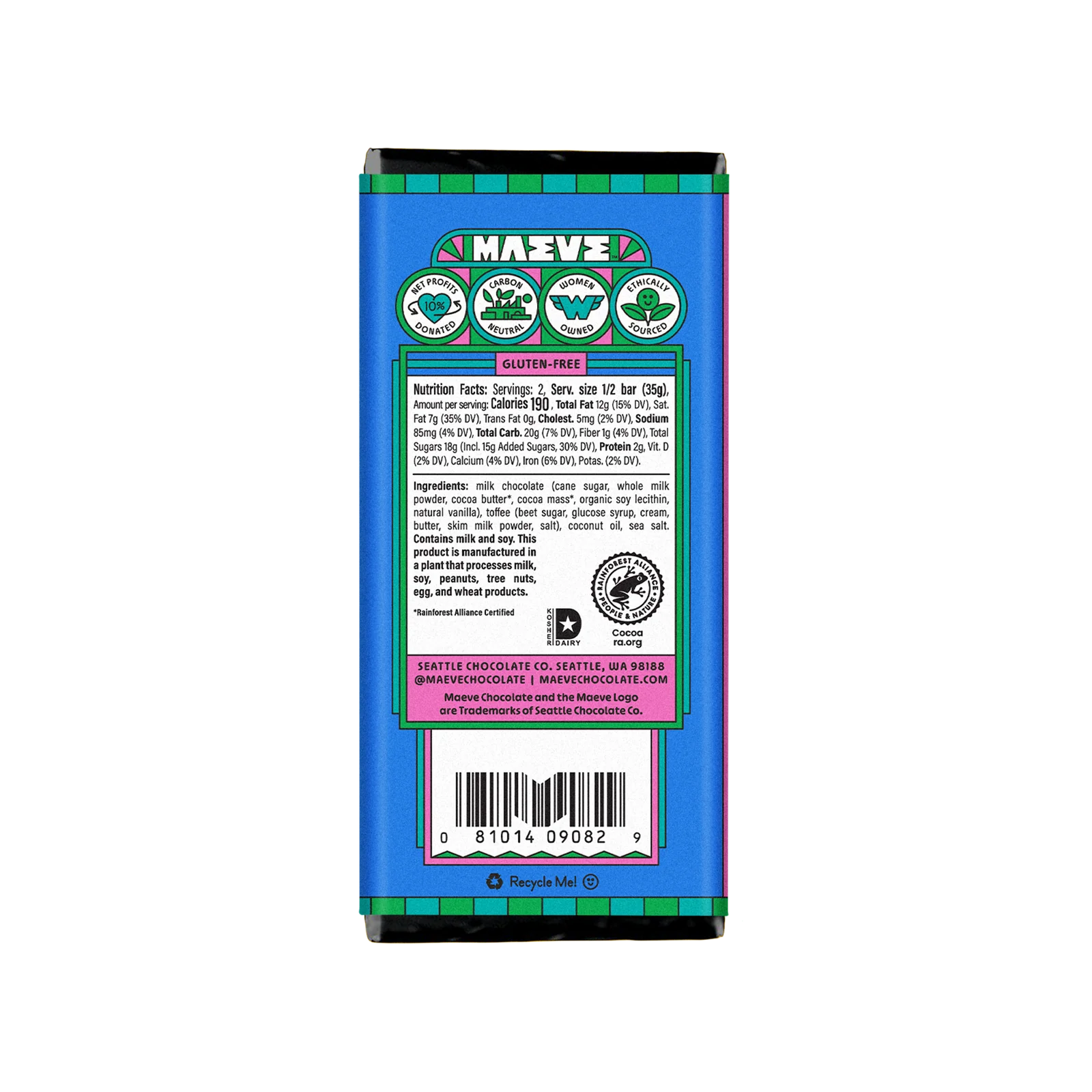 Maeve - San Juan Salted Toffee Truffle Bar (2.5 oz)