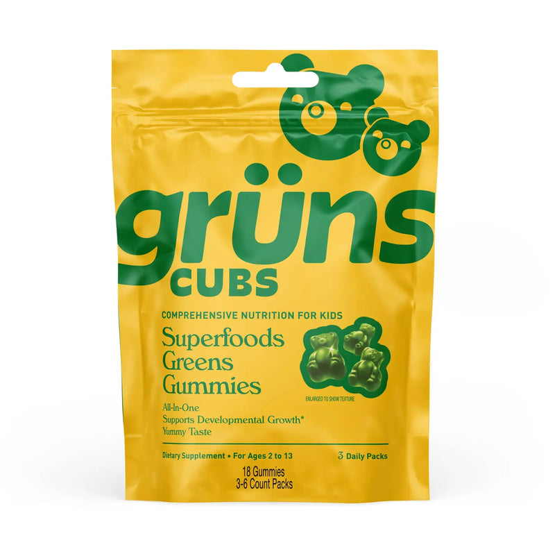Grüns- Kids Superfood Greens Gummies box (3 Daily Packs)