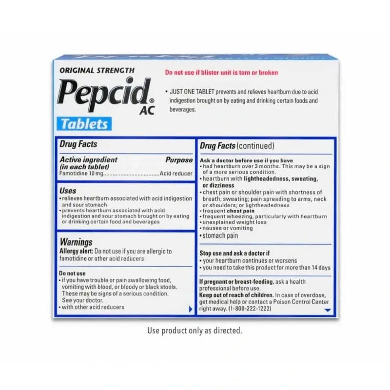 Pepcid 10mg Blister Pack 30ct